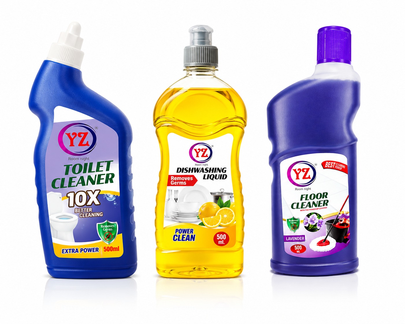 COMBOPACK OF 3 TOILETCLEANER, DISHWASHING, FLOORCLEANER